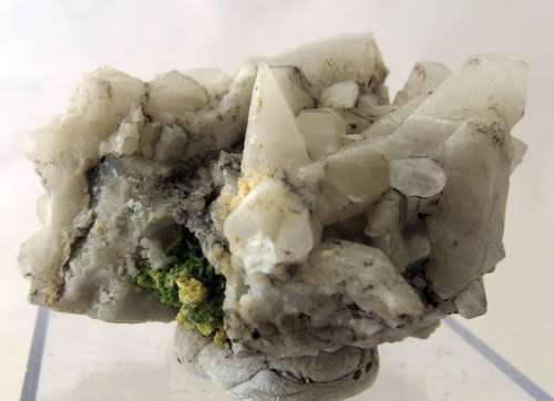 Calcite And Green Mimetite, Tsumeb, Namibia