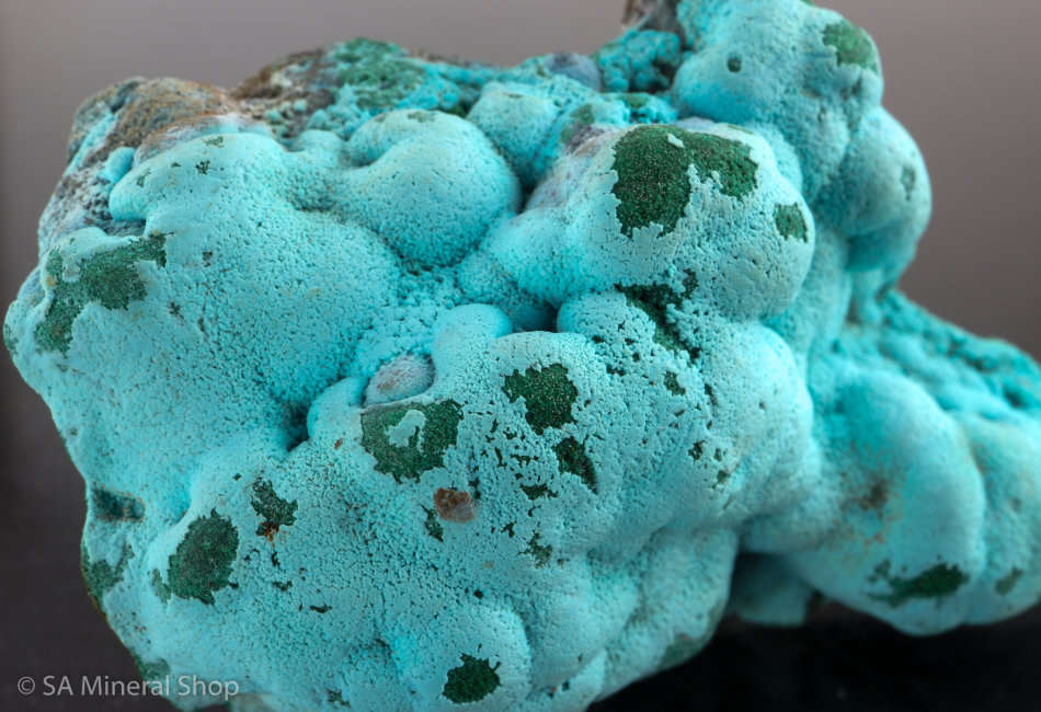 Chrysocolla on Malachite on Matrix ,Katanga, DRC