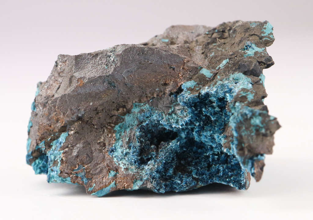 Shattuckite on Matrix, Mesopotamia Mine, Namibia