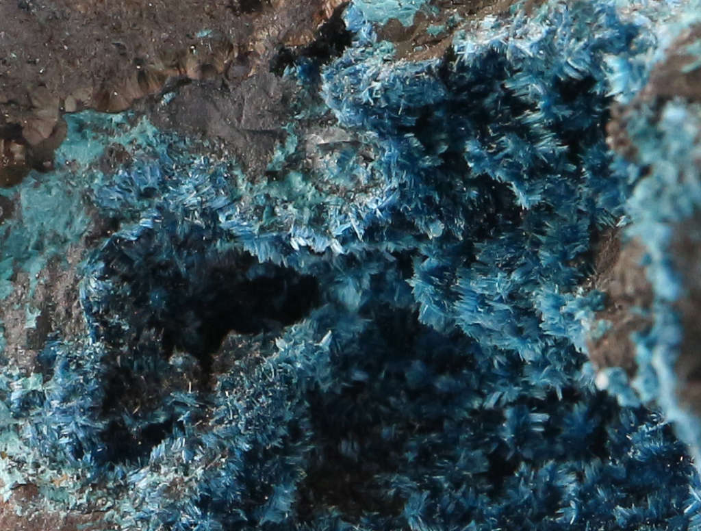 Shattuckite on Matrix, Mesopotamia Mine, Namibia