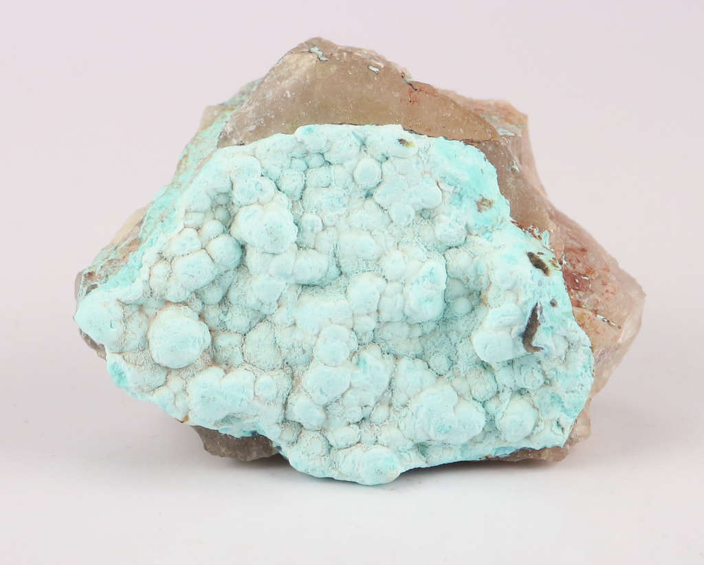 Shattuckite on Quartz, Kaokoveld Region, Namibia