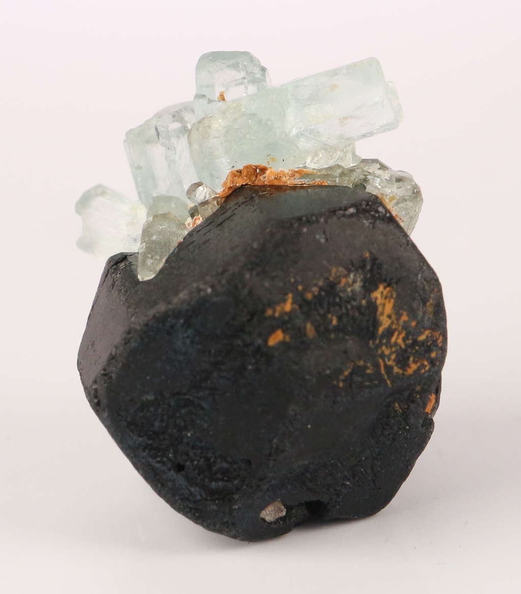 Aquamarine on Schorl, Erongo Mnt Region, Namibia