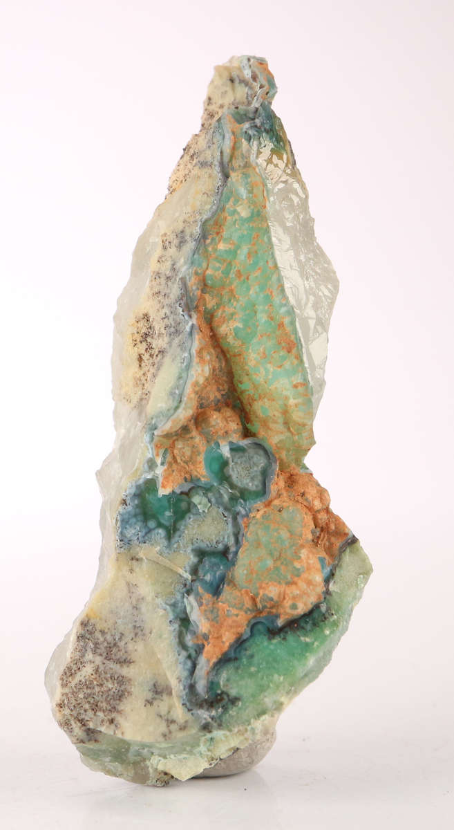 Chrysocolla on Quartz, Artonvilla Mine, Musina, South Africa