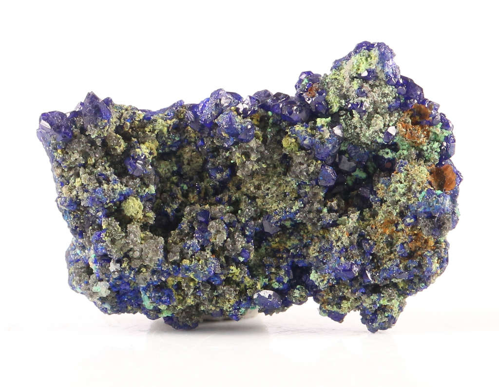 Malachite on Azurite, Tsumeb Mine, Namibia