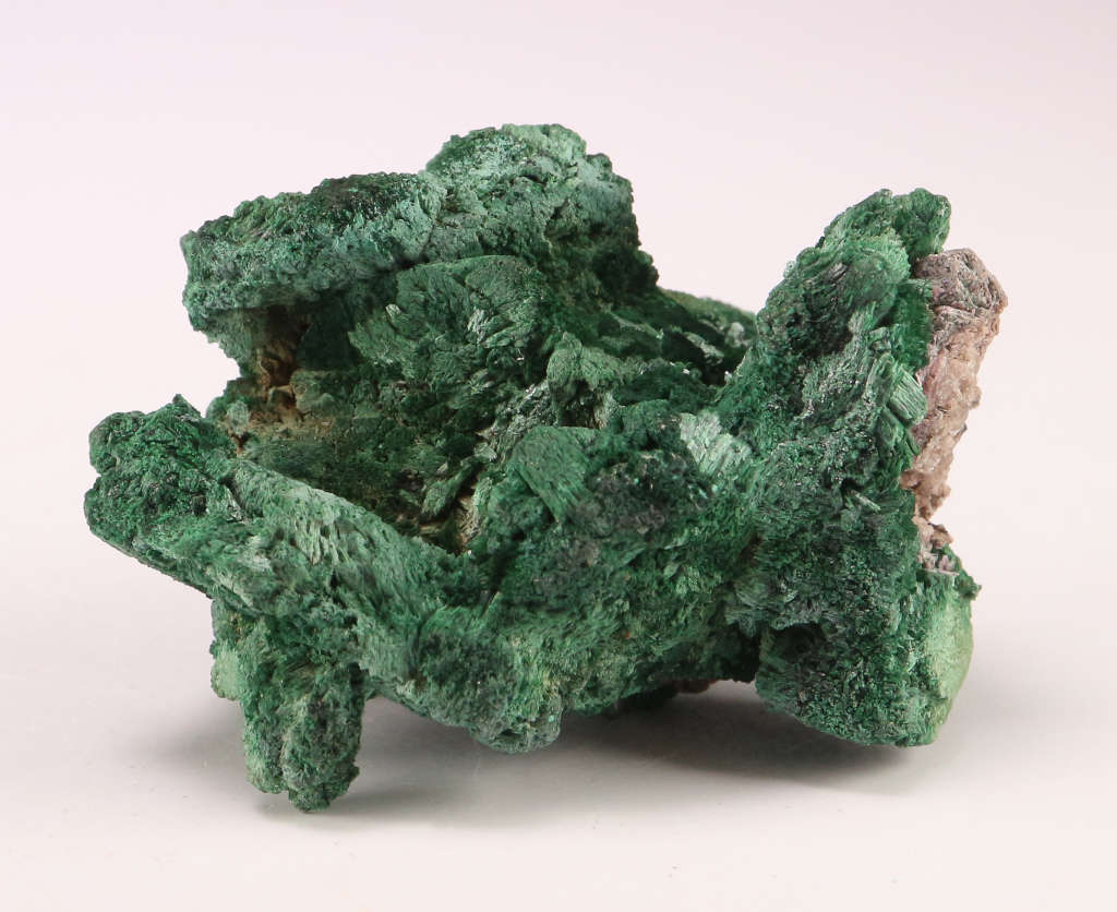 Malachite on Cobaltoan Calcite Cluster, Mashamba West Mine, DRC