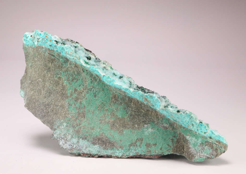 Malachite on Quartz & Chrysocolla, Tenke Fungurume, DR Congo