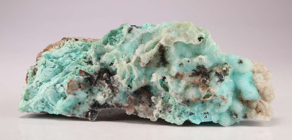 Malachite on Quartz & Chrysocolla, Tenke Fungurume, DR Congo