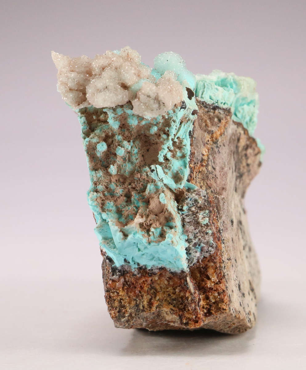Malachite on Quartz & Chrysocolla, Tenke Fungurume, DR Congo