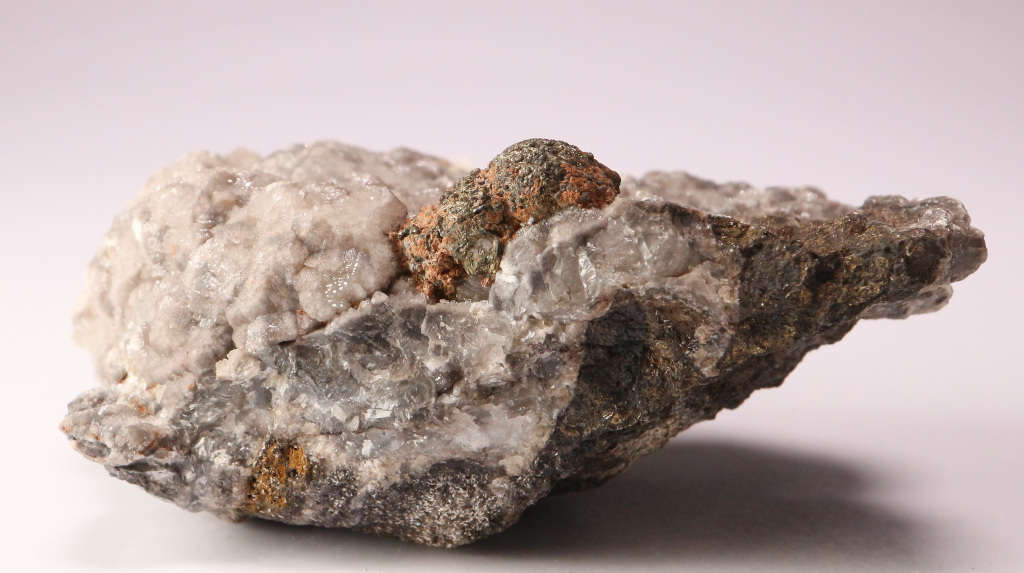 Calcite & Pyrite on Matrix, N'Chwaning II, Northern Cape, South Africa