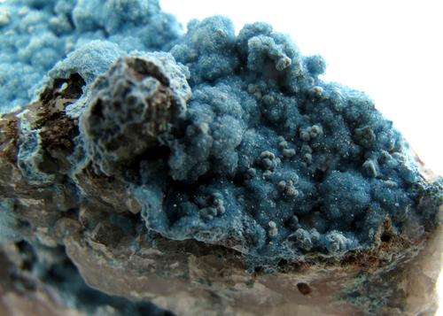 Shattuckite included Quartz Cluster, Okandawasi Mine, Kaokoland, Namibia