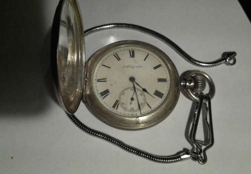 ELGIN SILVER POCKET WATCH.