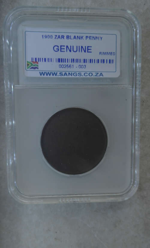 BLANK PENNY WITH RIM. Z A R.