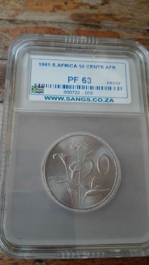 1965. FIFTY CENT. PROOF. 63.