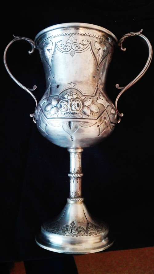 SILVER LOVING  CUP. 1878 HALL MARK. 426 gr .925 SILVER.