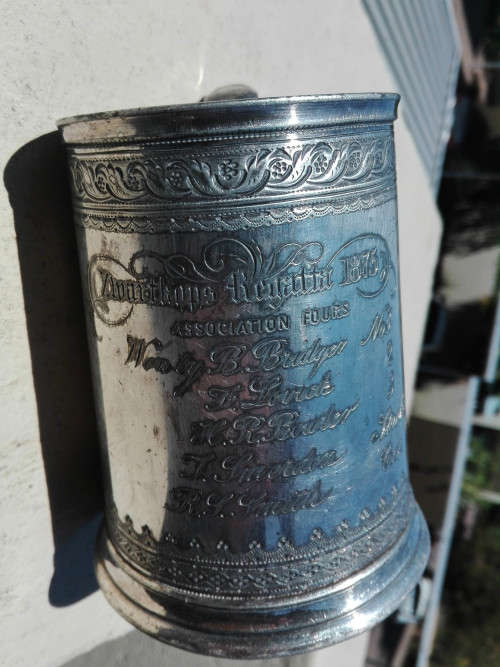 ANTIQUE 1875 TANKARD.
