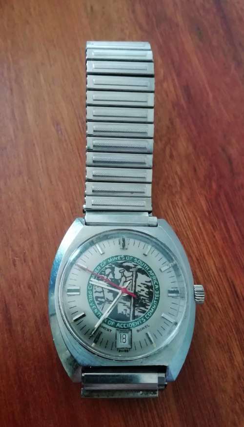 ERNEST BOREL SWISS WATCH. RARE,RARE, MINE SAFETY WATCH.