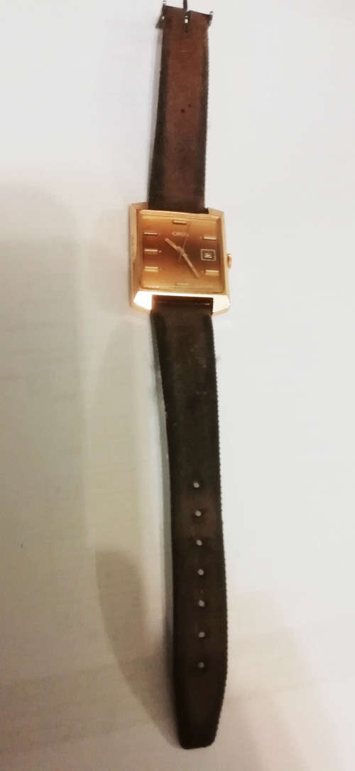 ORIS SWISS MEN'S WATCH. GOLD PLATED.