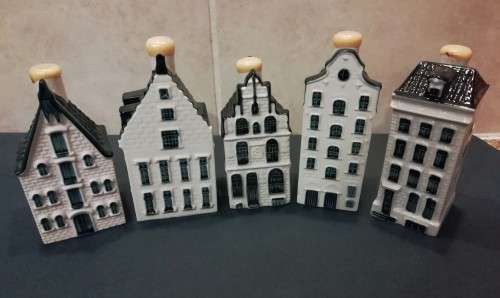 KLM DELFT BRANDY BOTTLES.