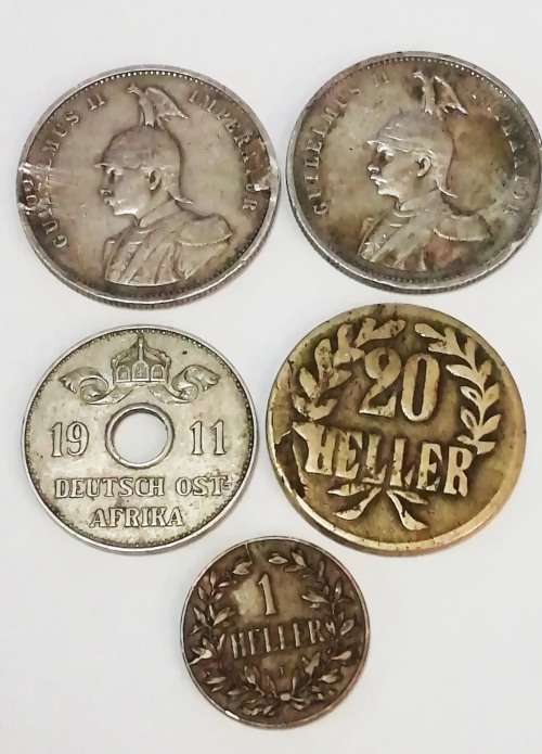 GERMAN EAST AFRICA COINS.