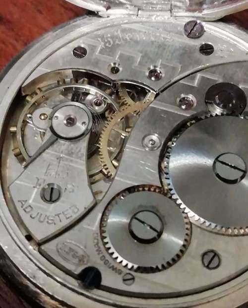 SILVER POCKET WATCH. SWISS MADE. ENGLISH CASE.