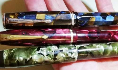 THREE FOUNTAIN PENS.