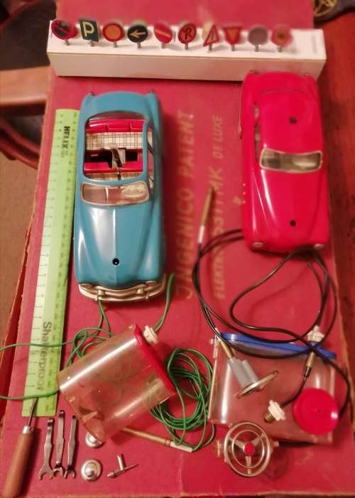 SCHUCO CAR IN BOX, AND SPARE BODY . MINT CONDITION