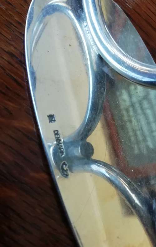 ANTIQUE ART DECO EPERGNE, AND DANISH CANDLE HOLDER. SILVER PLATED.