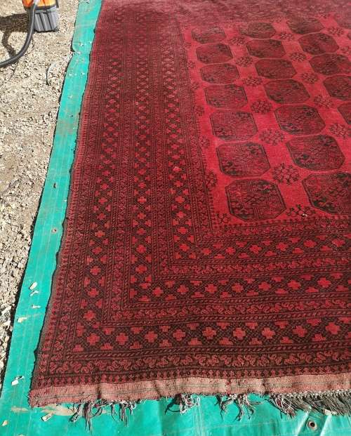 ORIENTAL CARPET. 3.92M X 3.80M. AFGHAN BOKHARA.