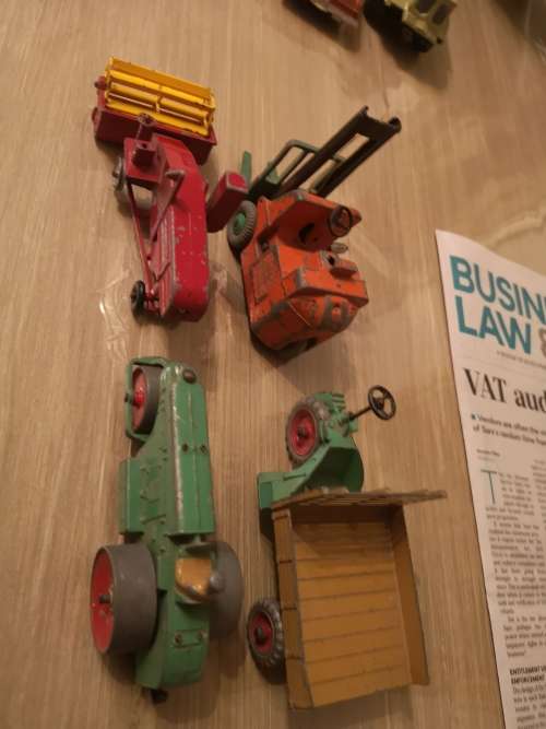 FOUR OLD VINTAGE TOYS. DINKY ETC.