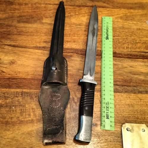 WW2 GERMAN BAYONET, K98.