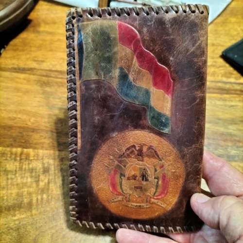 VINTAGE LEATHER WALLET. OSSEWA BRANDWAG RELATED.