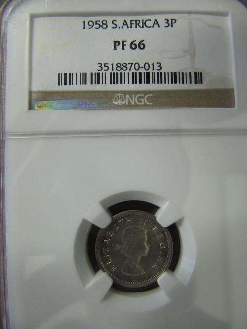 1958 S.AFRICA 3P  **PF66**