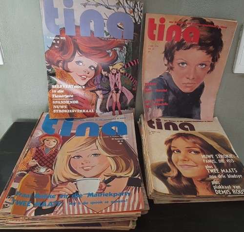 Vintage Tina Afrikaans magazine collection 1975 and 1976, sold as a Lot
