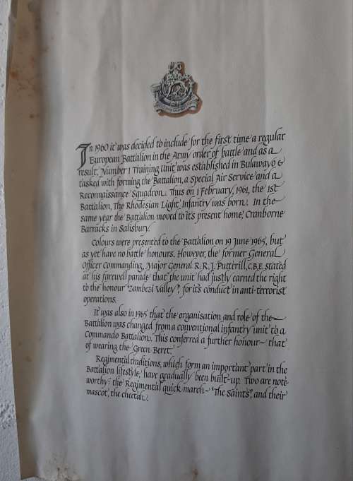 Poster of 1st Batallion - The Rhodesian Light Infantry