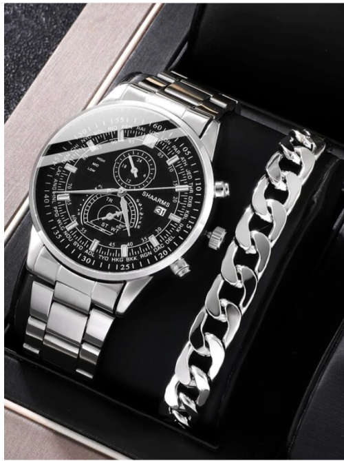 **Aesthetic Mens**2pcs Watch Set