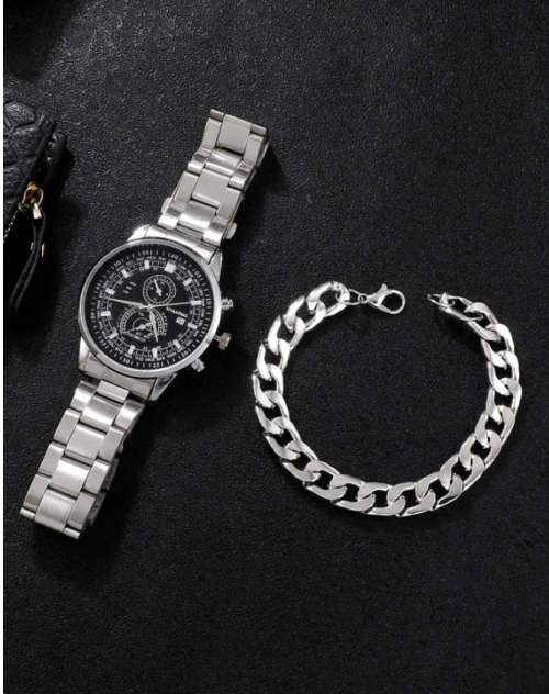 **Aesthetic Mens**2pcs Watch Set