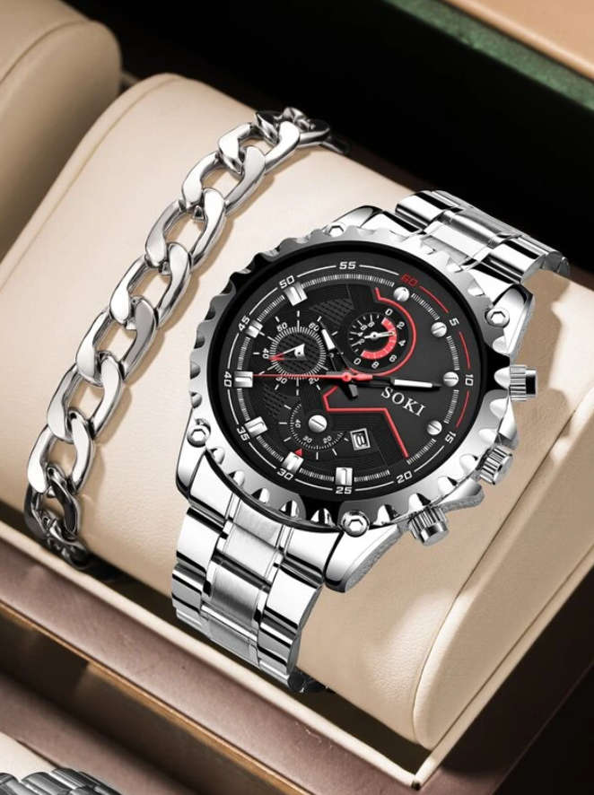 **Black Friday Special** 2 pcs Mens Watch Set