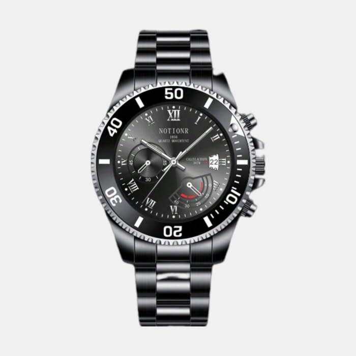 **BARGAIN** Men Silver Stainless Steel Round Dial Watch