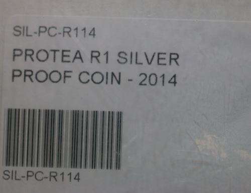 2014 REPUBLIC OF SOUTH AFRICA PROOF PROTEA "Life of a Legend" SILVER ONE RAND (STILL SEALED)