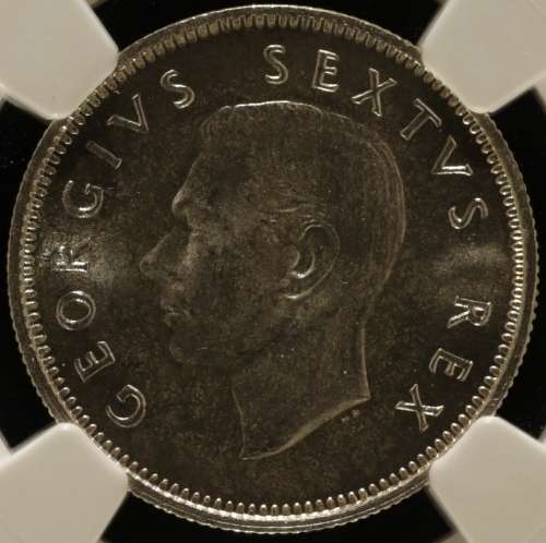 UNION OF SOUTH AFRICA 1950 SHILLING GRADED MS64 BY NGC