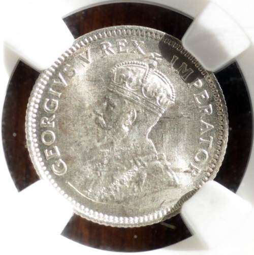 UNION OF SOUTH AFRICA 1927 SIXPENCE GRADED MS64 BY NGC
