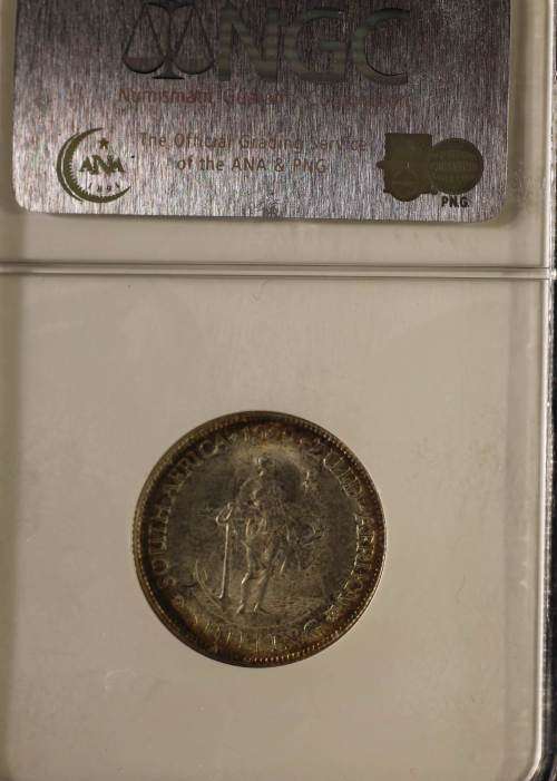 UNION OF SOUTH AFRICA 1929 SHILLING GRADED MS64 BY NGC