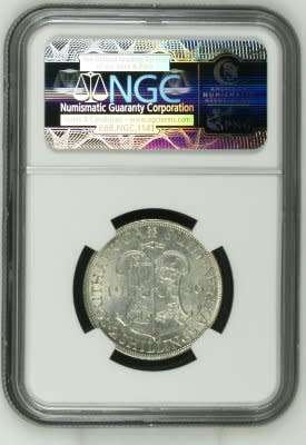 UNION OF SOUTH AFRICA 1936 TWO SHILLINGS GRADED MS63 BY NGC