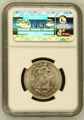 UNION OF SOUTH AFRICA 1934 TWO SHILLINGS GRADED MS61 BY NGC
