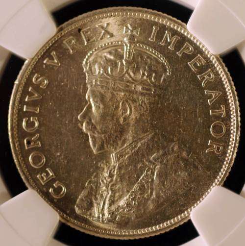 UNION OF SOUTH AFRICA 1934 TWO SHILLINGS GRADED MS61 BY NGC