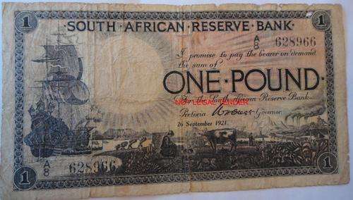 W.H CLEGG FIRST ISSUE ONE POUND 26 SEPTEMBER 1926 A8 628966 (CONDITION - F)