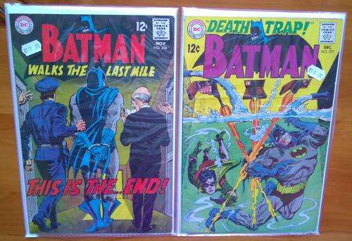 Batman issues #206 & 207 (1968). Silver age comics.