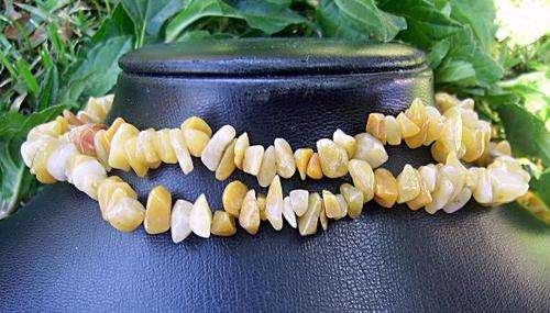 Yellow Jade Chip String 40cm