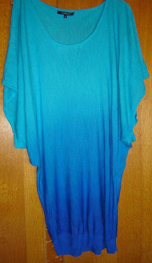 Turquoise Sheer Knitted Top