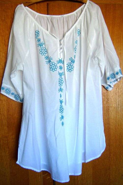 White Long Caftan Top